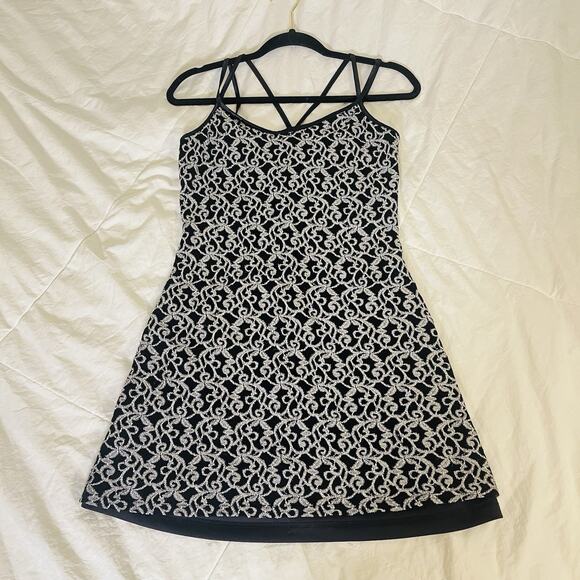 Byer Too Vtg 90s Y2K Mini Strap Dress Stretch M Whimsygoth Romantic Goth USA EUC - Picture 4 of 10